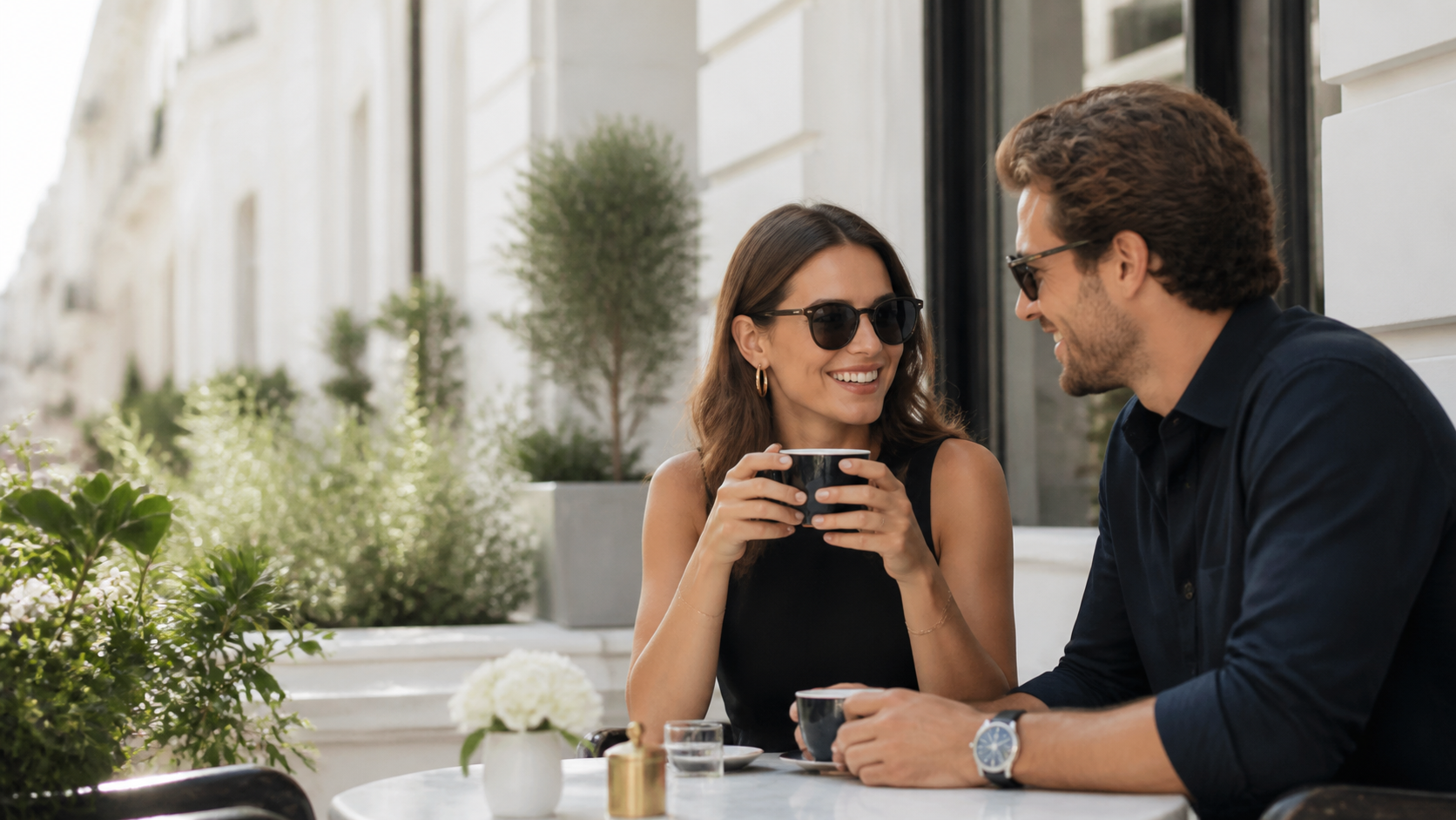 Adult smiling on a date